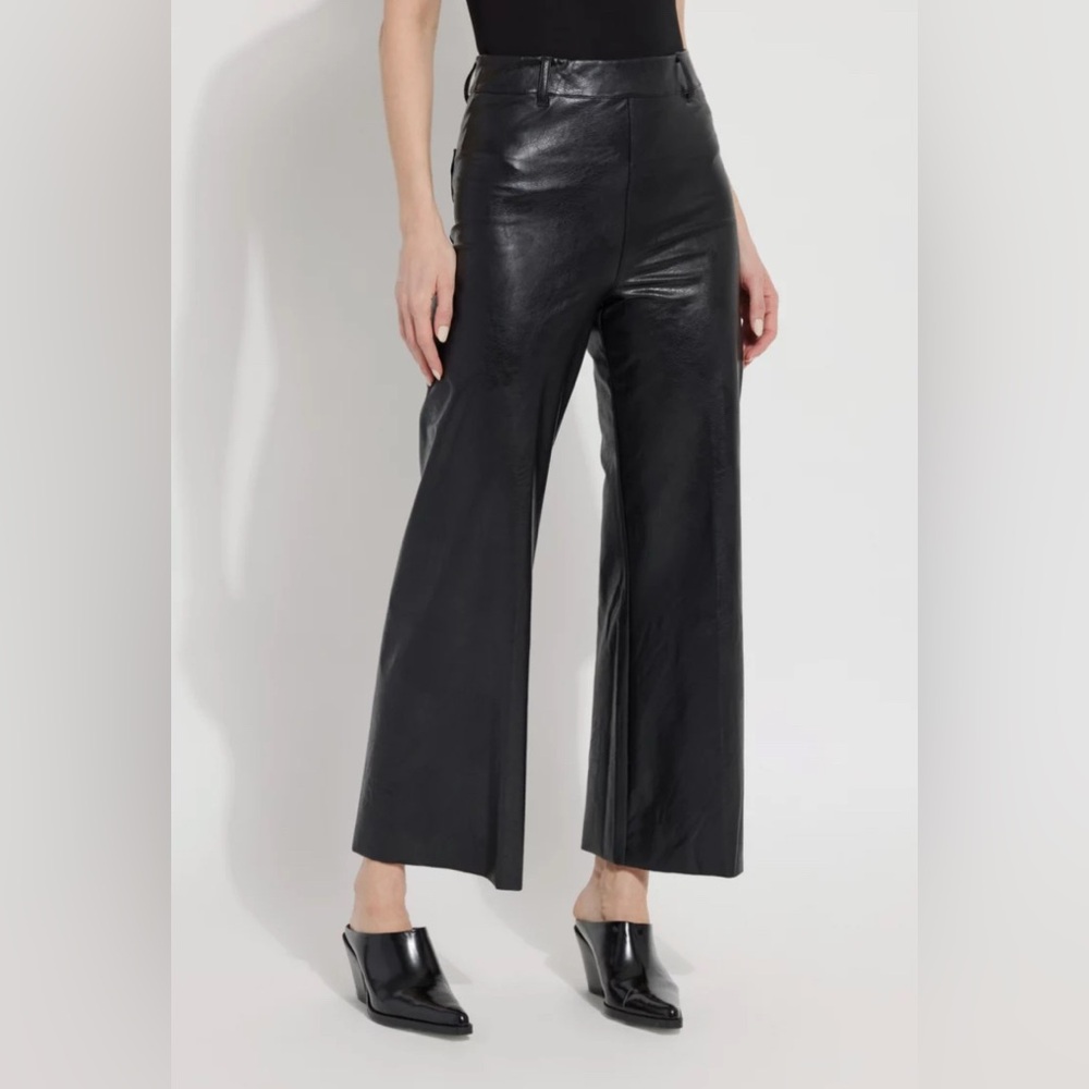Lysse New York Hi Waist Vegan Leather Wide Leg small